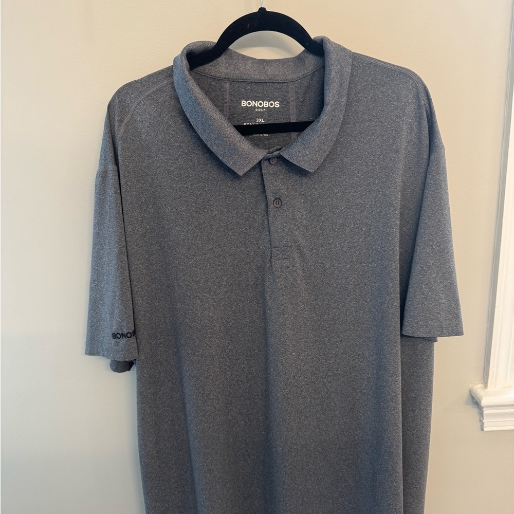Bonobos Gray Polo Shirt Classic Design Short Sleeves